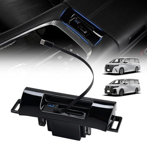 GIMUYA トヨタ アルファード 40系 増設電源ユニット ヴェルファイア40 USB TYPE-C 増設ポート 巻き取り式ケーブル 急速充電 車用アクセサリーts ff8d5d14