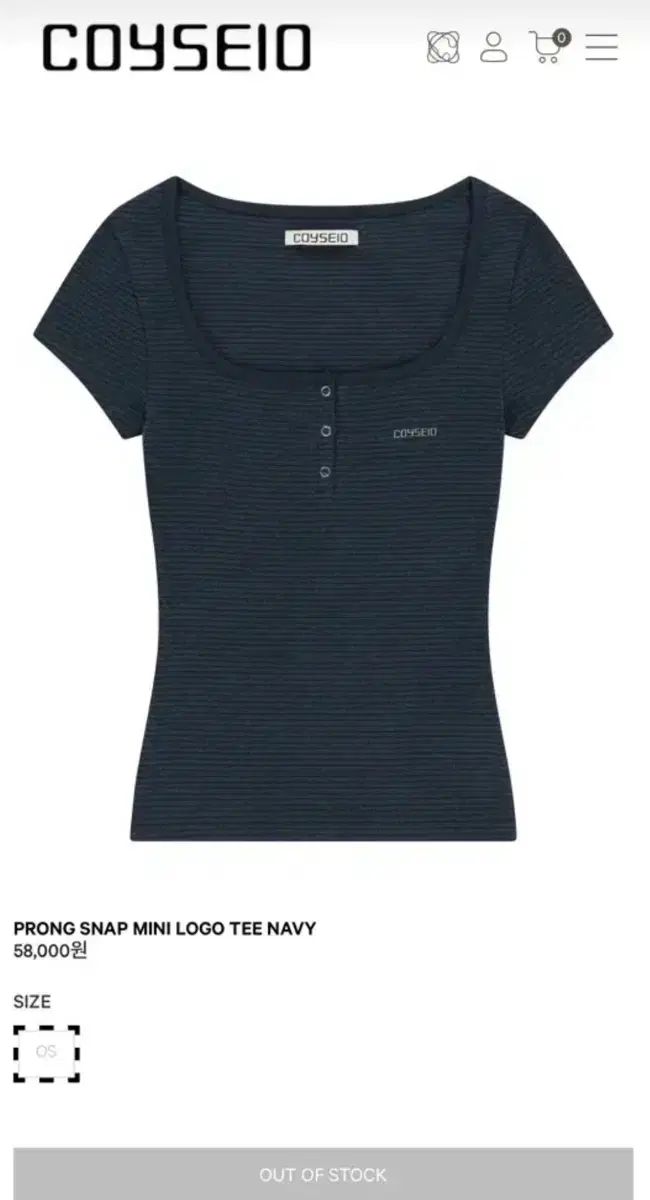ISSEY MIYAKE イッセイミヤケ ゴー スナップ ミニロゴ Tシャツ ネイビー