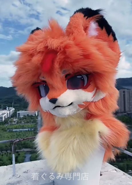 犬　猫　着ぐるみ ヘッド全頭　ヘッド ケモノ ファースーツ ぬいぐるみ コスプレ コスチューム Kurumi 一点物 C548