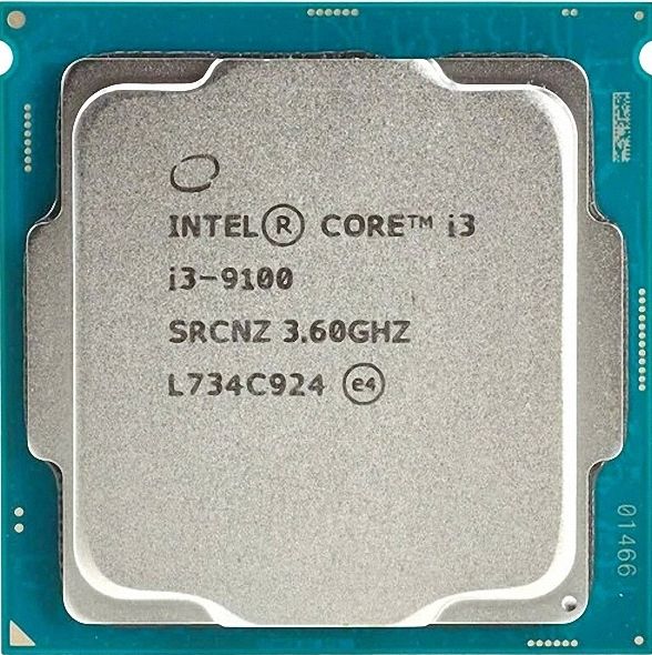 Intel Core i3-9100 4C 3.6GHz to 4.2GHz Socket 1151 Coffee Lake 14NM 6MB 65W Sep 2018