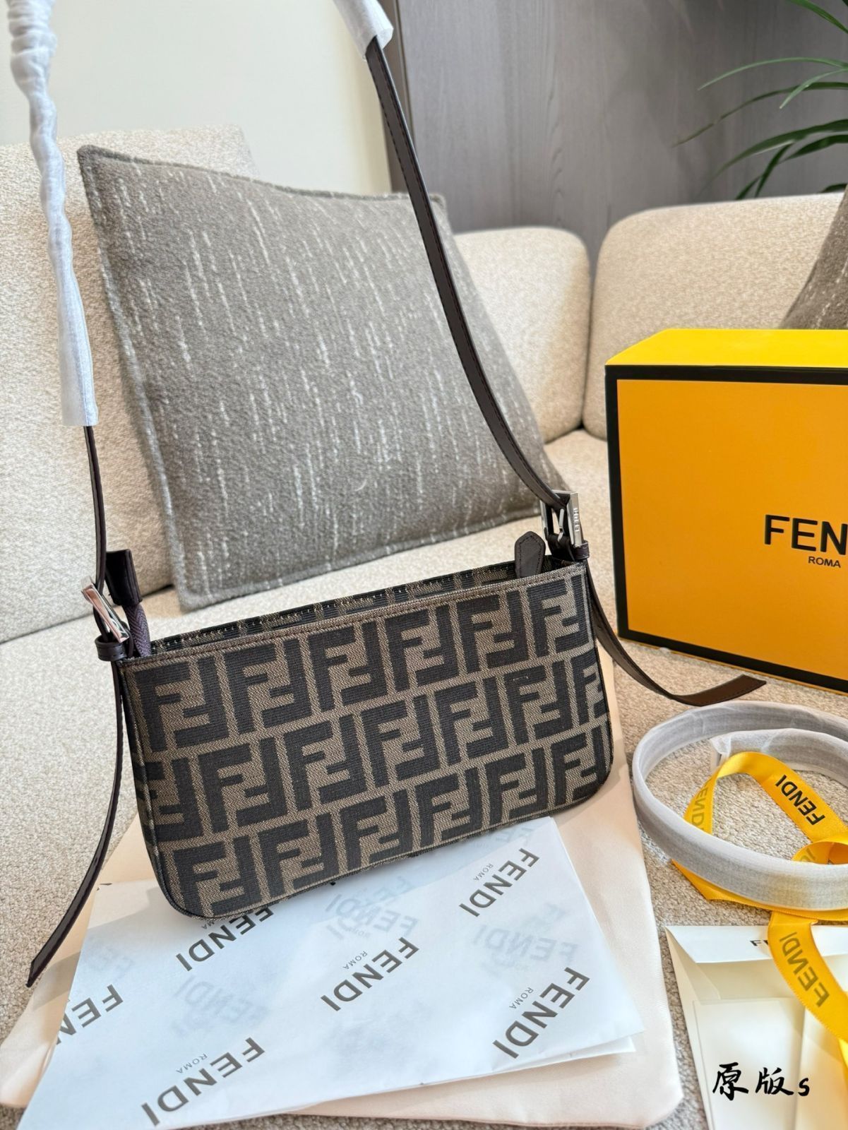 【今日特価】Vintage Fendi Presbyopia Armpit Mahjong Bag ヴィンテージ フェンディ 老眼鏡柄 アンダーアーム マージャンバッグ