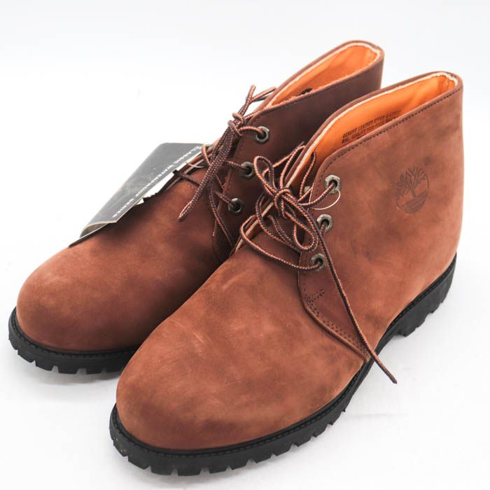 ティンバーランド USA製 米国製 ヴィンテージ 3ホール チャッカブーツ メンズ 27.5サイズ ブラウン Timberland 【中古】