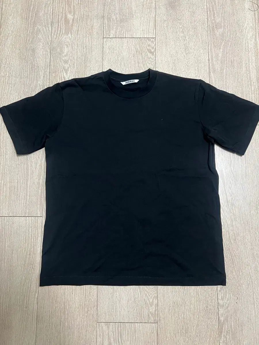 AURALEE オーラリー ブラック コットン 半袖Tシャツ サイズ 5