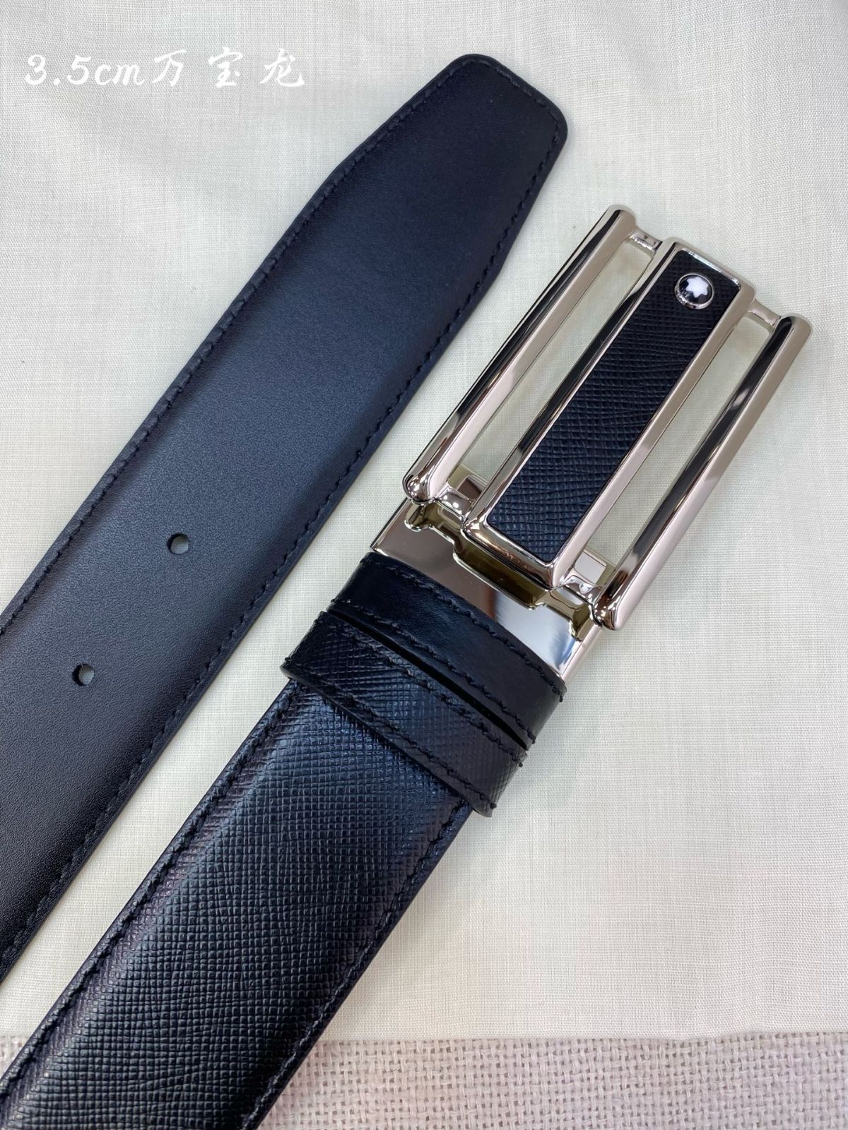 【今日特価】Montblanc ビジネスレジャー 本革ベルト-3