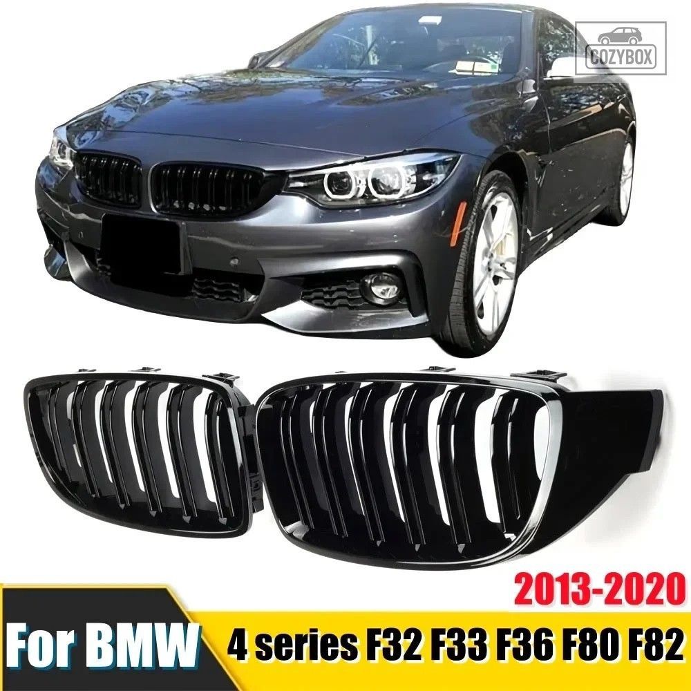 ブラックフロントキドニー グリルスラット M4 スタイル グリル BMW F32 F33 F36 F80 F