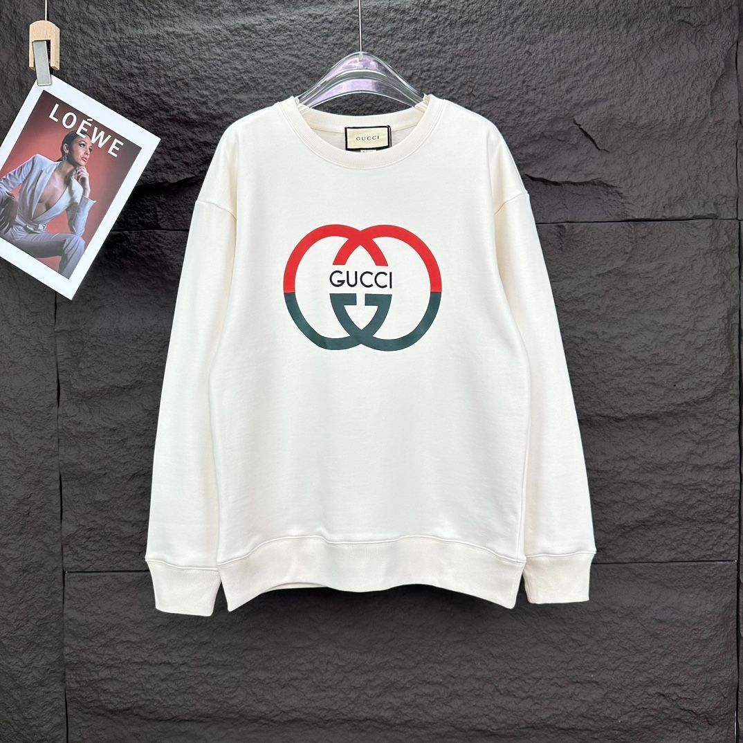 GUCCI 2025新作 ロゴプリント クルーネックスウェット [本日特価|新品未使用品]