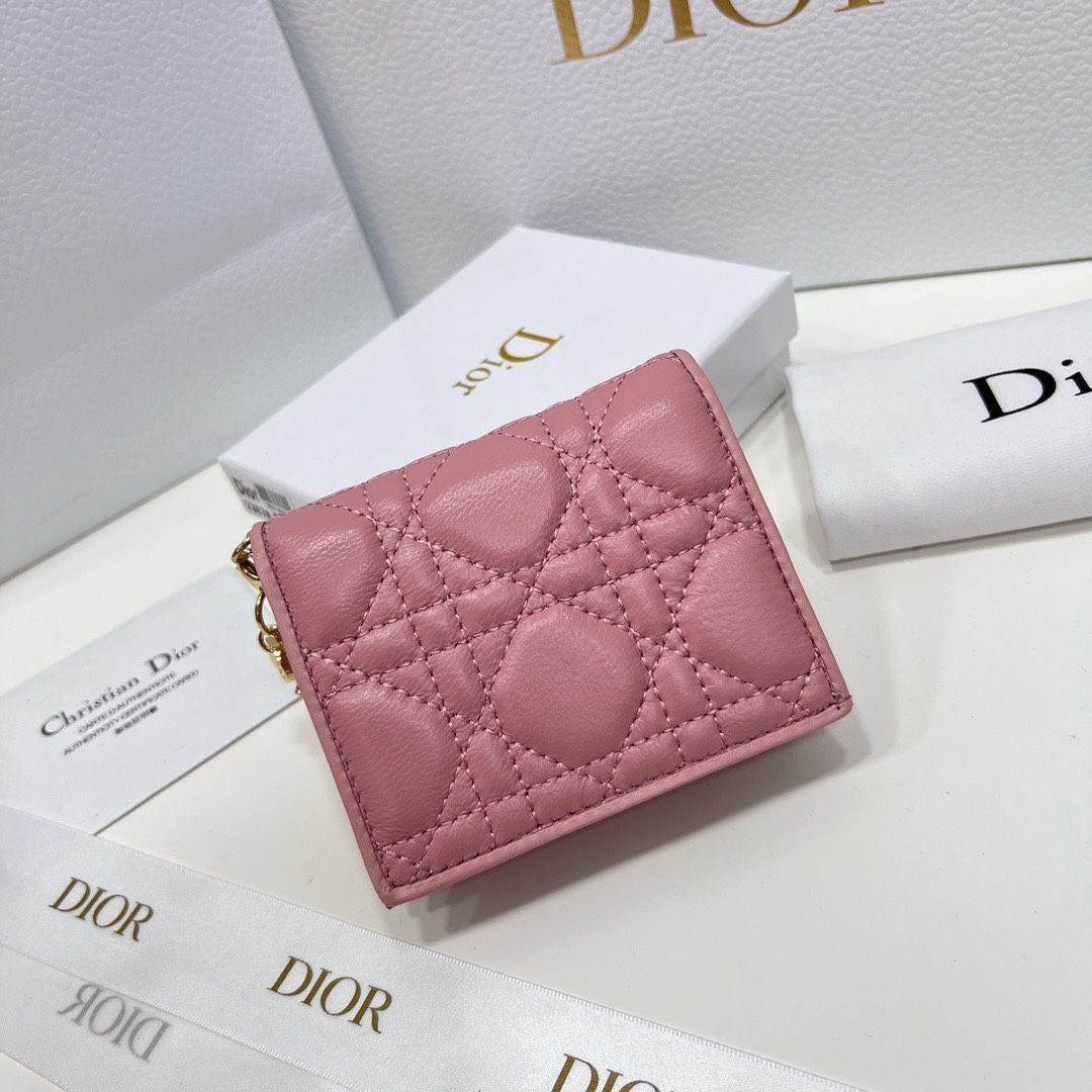 【本日限定】?Dior ミニ Lady Dior ウォレット 2387 ? 高級子羊革＆カンヌエージュデザイン[本日特価|新品未使用品]