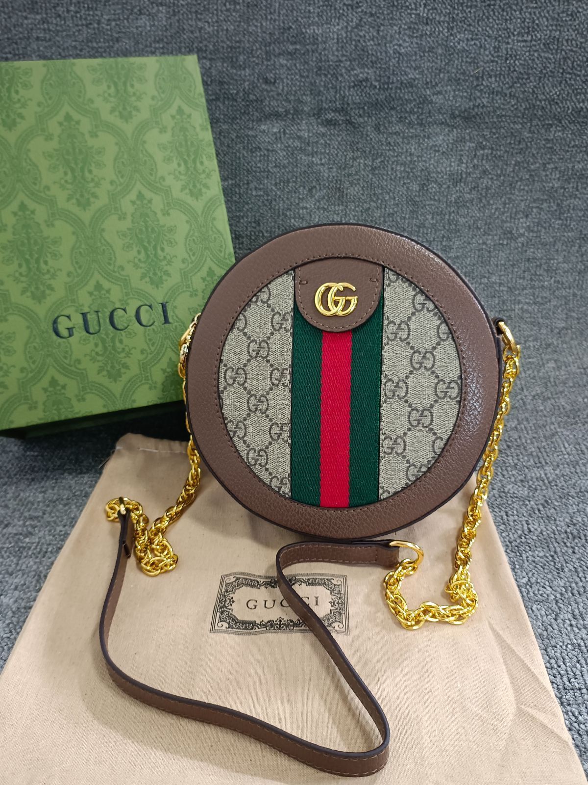 GUCCI オフィディアGGミニラウンドショルダーバッグ