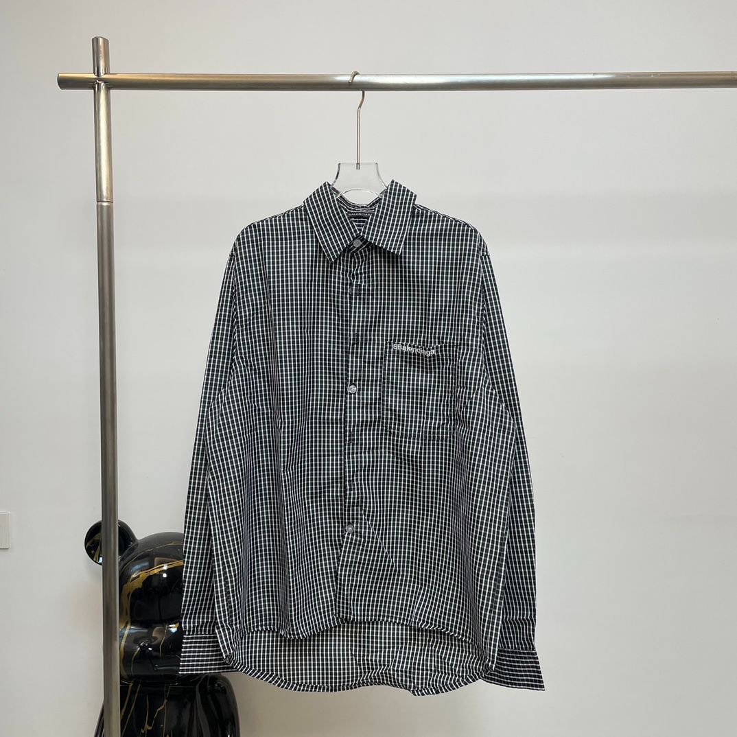 【本日限定特価】Balenciaga 春夏 グリッドシャツジャケット [本日特価|新品未使用品]