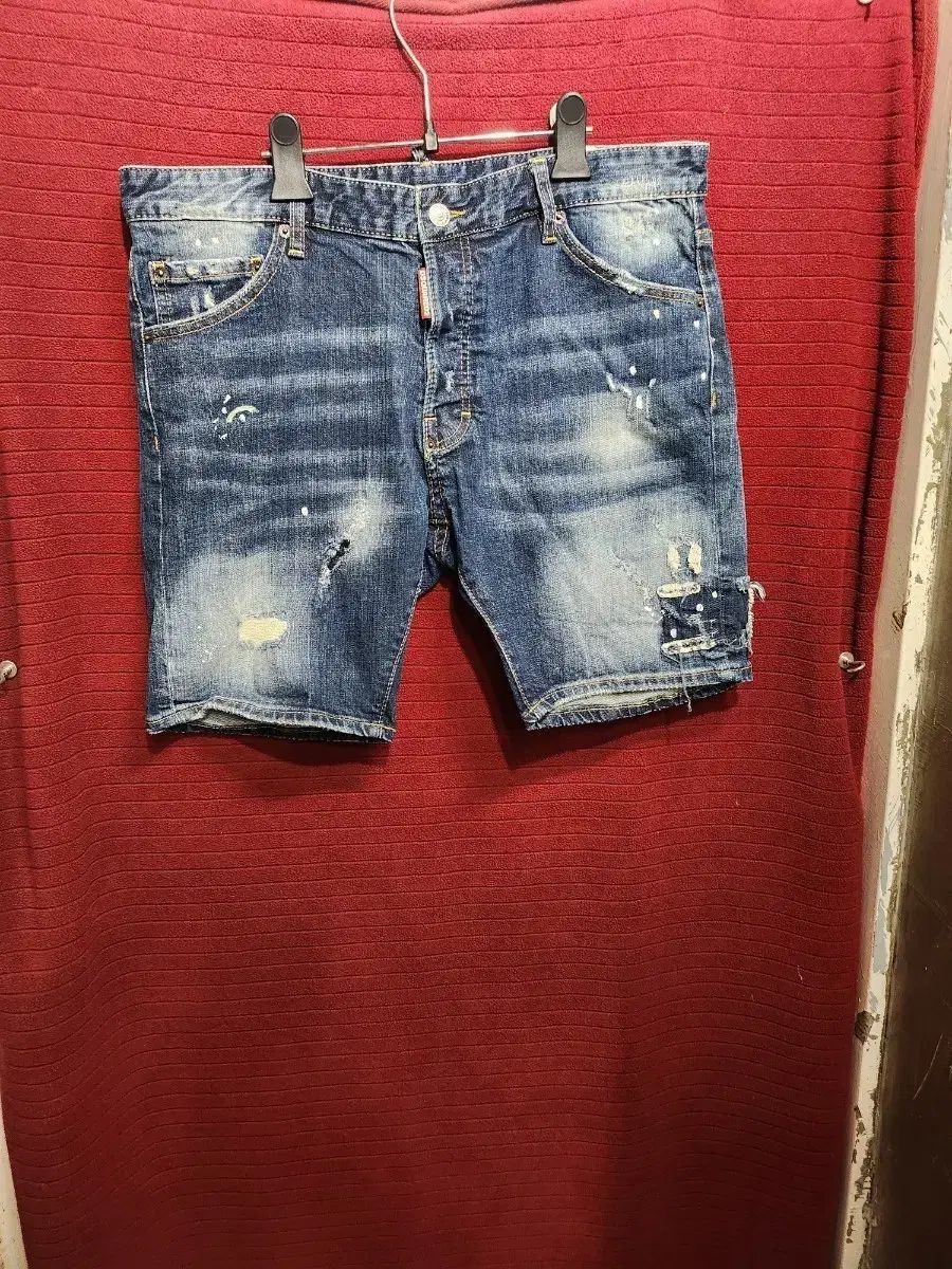 DSQUARED2 デニム ハーフパンツ ウォッシュ ダメージデニム