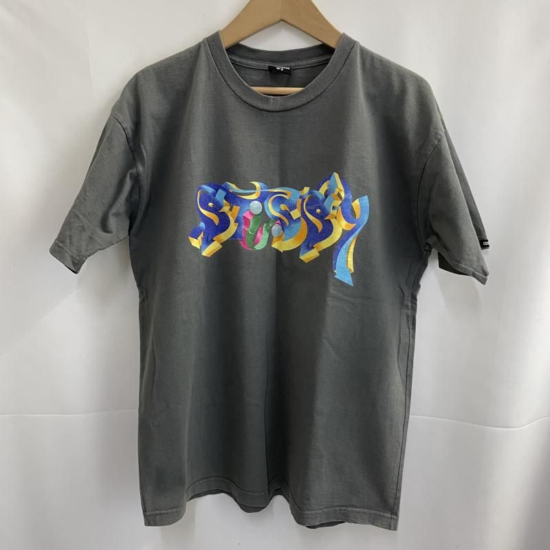 【中古】STUSSY 00s CUSTOMADE N°2 アローロゴTシャツ グレー サイズ不明 ステューシー カスタメイド[19]