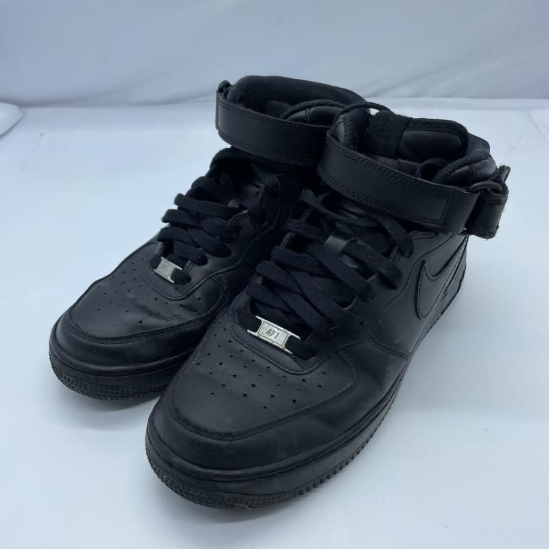【中古】NIKE AIR FORCE 1 Mid 07 Black/Black サイズ26cm 315123-001 ナイキ ブラック[19]