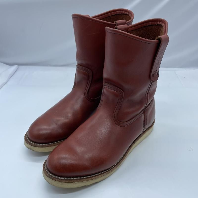 【中古】RED WING 11年製 刺繍羽根タグ ペコスブーツ 26cm 8866 ブラウン レッドウィング[19]