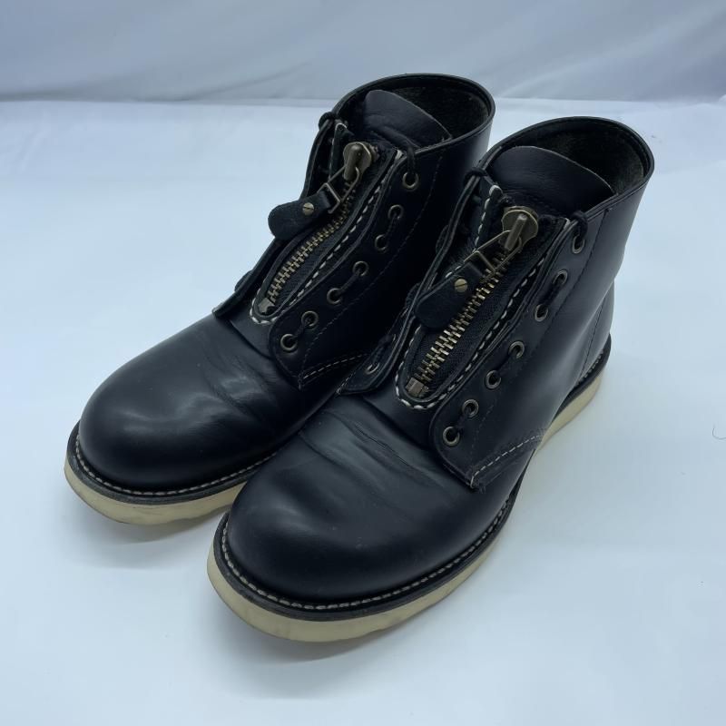 【中古】RED WING 15年製 刺繍羽根タグ アイリッシュセッター 25cm 8165 △カスタム品 ブラック レッドウィング[19]