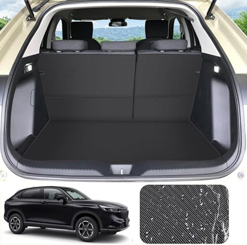 R★YORKNEIC 新型 ヴェゼル ラゲッジマット RV系 2022年から現行 背もたれカバー 車種専用 トランクマット 背面バックカバー 合成革材質 カーゴマット 耐汚れ 防水 タイプC