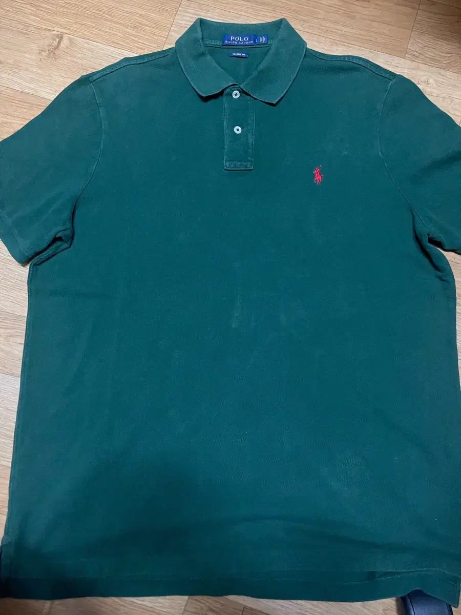 ポロ クラシックフィット カラーTシャツ グリーン Lサイズ (105-110サイズ)