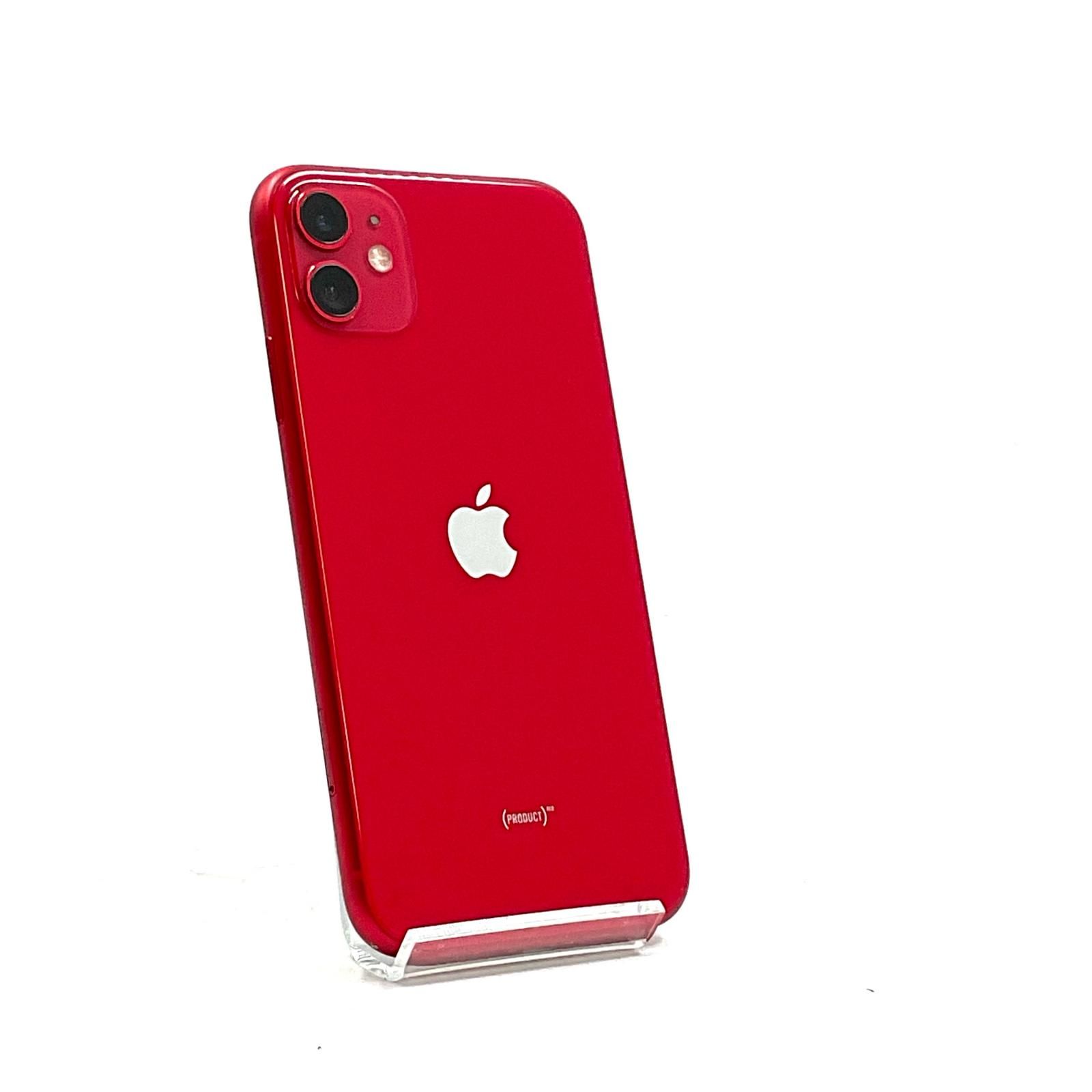 【全額返金保証】【最速発送】 iPhone 11 64GB (PRODUCT)RED au SIMフリー 白ロム 動作確認済 72%