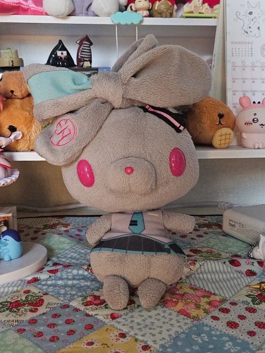 初音 ミク 汎用うさぎ ぬいぐるみ グレー