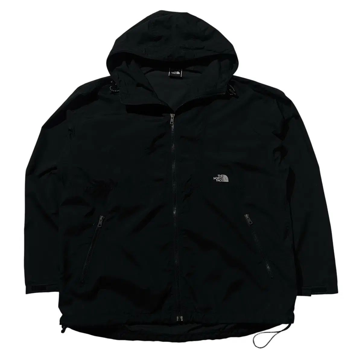 110 THE NORTH FACE ザノースフェイス ミドル ロゴ ウィンドブレーカー ジャケット ブラック