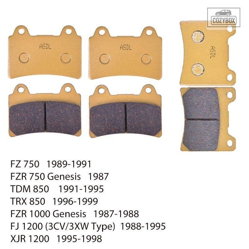 オートバイフロントリア ブレーキパッドセット ヤマハ FZ750 FZR750 TDM850 FZR1000 F