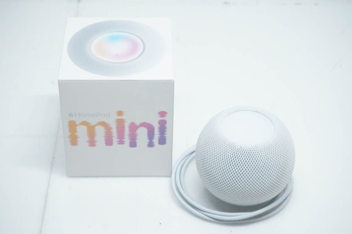 中古】Appleアップル スマートスピーカー HomePod mini ホワイト