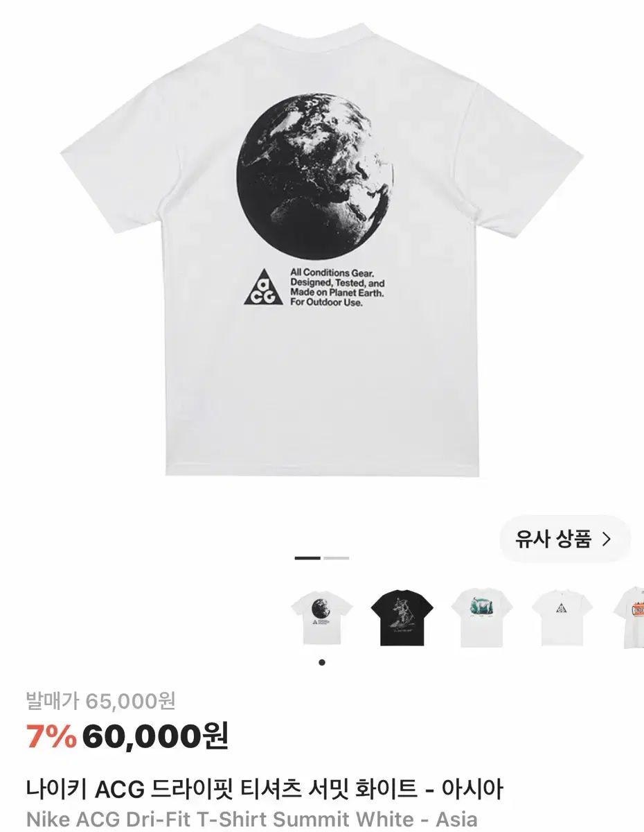 新品 NIKE ACG ドライフィット Tシャツ (2XL サミット 白)