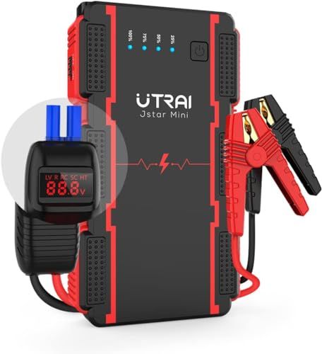 ☆新品☆UTRAI ジャンプスターター 12V車用 瞬間最大出力2500A 7.5Lガソリンエンジン車 / 5.5Lディーゼル車対応 バッテリー ブースター スマートブースターケーブル 機能 LED緊急ライト 安全保護システム PSE承認済み c33b6d72