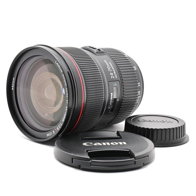 ＜並品＞ Canon EF 24-70mm F2.8L II USM｜大口径標準ズームレンズ｜Lレンズ｜フルサイズ対応｜動作良好｜外観まずまず良好｜レンズ内にチリ・細い白い毛混入あり｜実用モデル