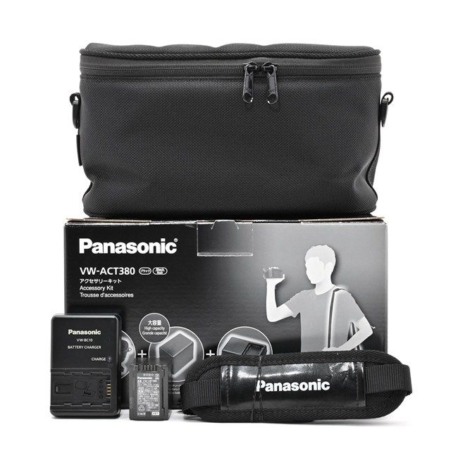 ＜美品＞ Panasonic VW-ACT380-K｜ビデオカメラ用アクセサリーキット｜純正バッテリー・充電器セット｜動作正常｜外観非常に綺麗｜安心して使える高コンディション