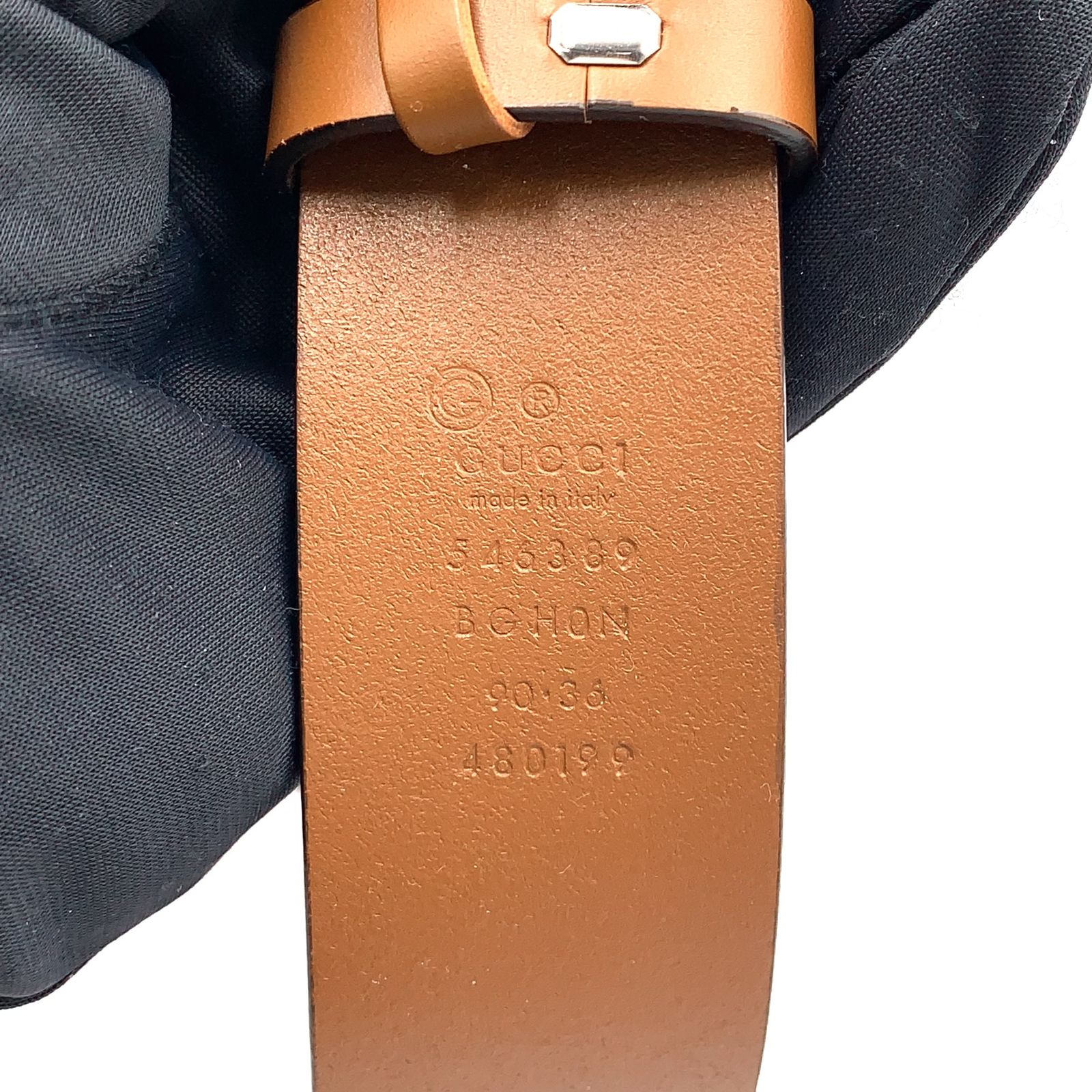 GUCCI インターロッキングG アンティーク調 レザー ブラウン ベルト