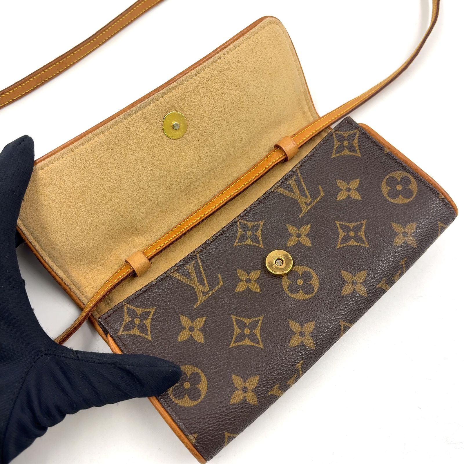 新着】LOUIS VUITTON ポシェット ツインPM モノグラム レザー、PVC 