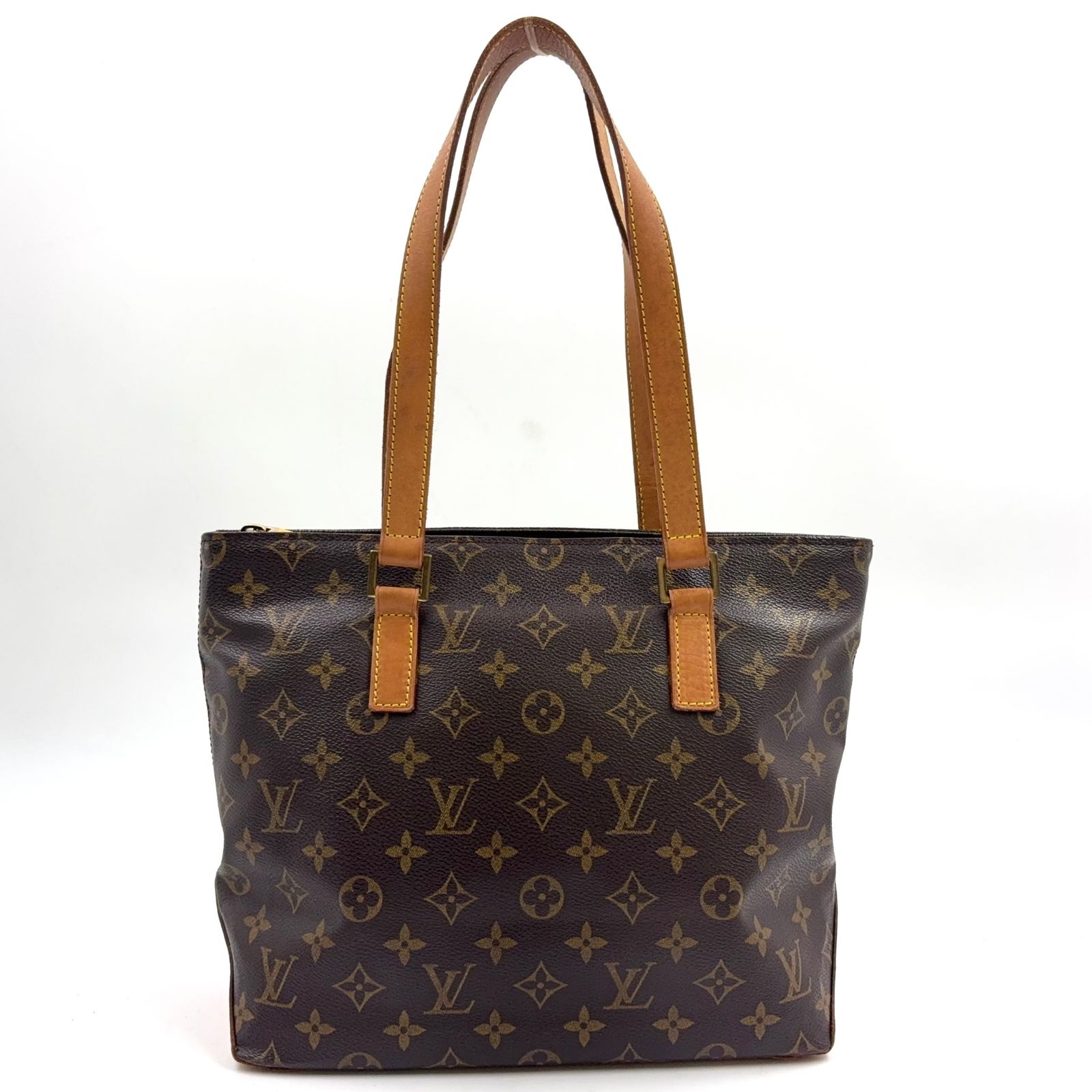【新着】LOUIS VUITTON カバピアノ モノグラム モノグラム レザー、PVC ブラウン トートバッグ ゴールド M51148