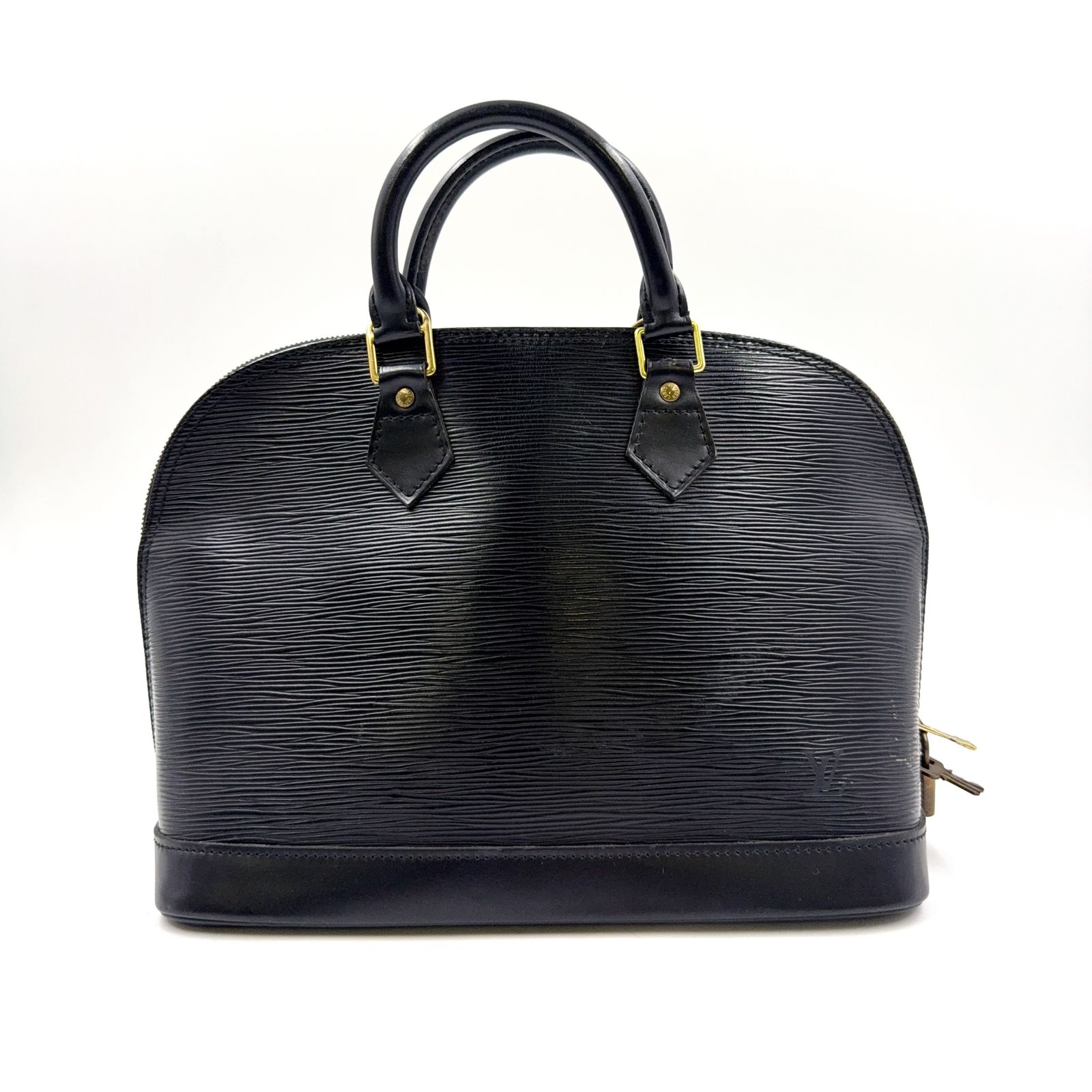 【新着】LOUIS VUITTON アルマ エピ エピ ノワール レザー ブラック ハンドバッグ ゴールド M52142