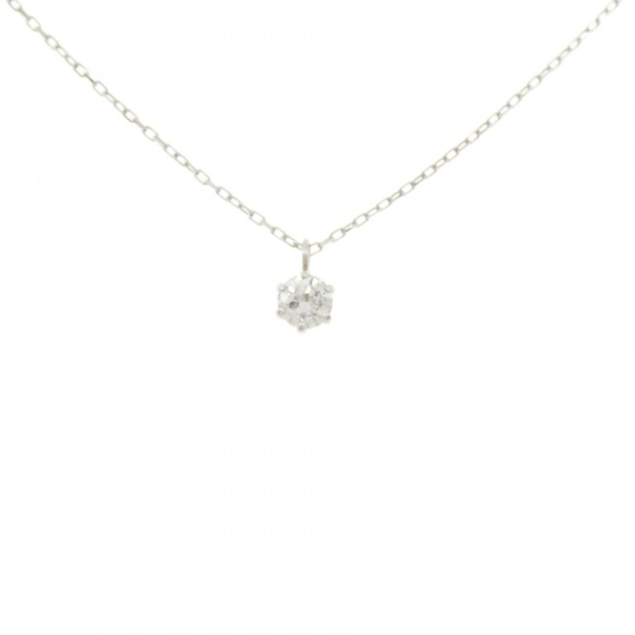 PT900/PT850 ソリティア ダイヤモンド ネックレス 0.20CT