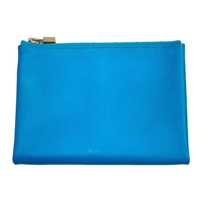 エルメス コインケース カードケース ミニポーチ フラット アトゥー PM 小銭入れ ブルー レザー HERMES 財布 ポーチ レディース メンズ マルチケース