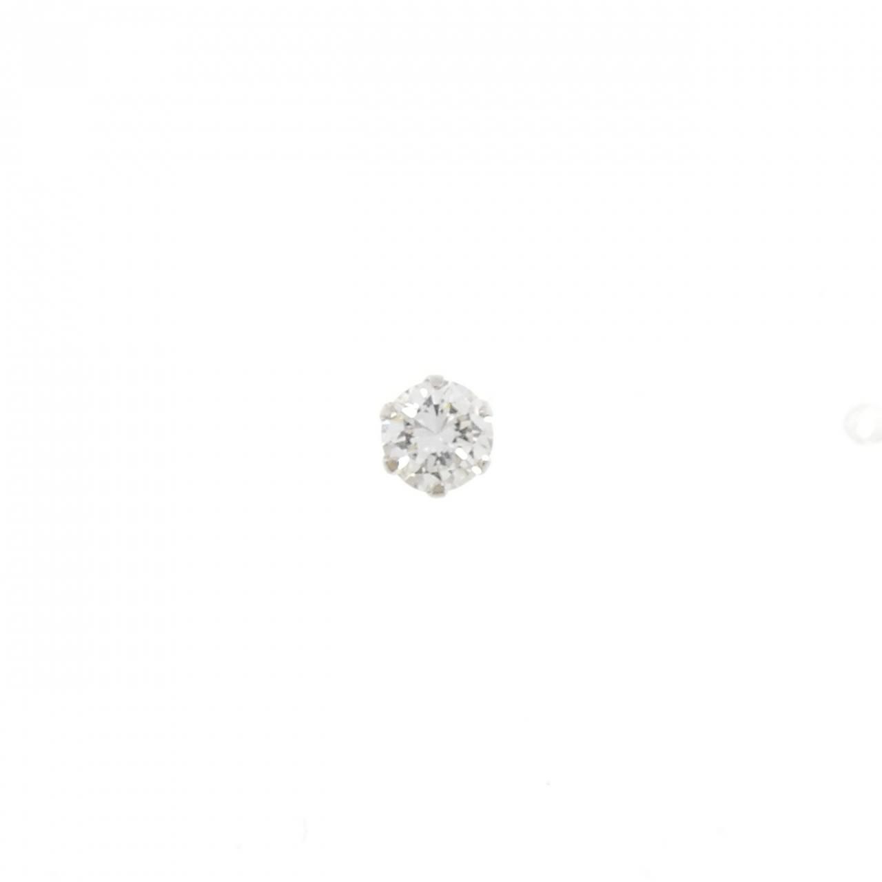 PT900 ソリティア ダイヤモンド ピアス 0.15CT 片耳