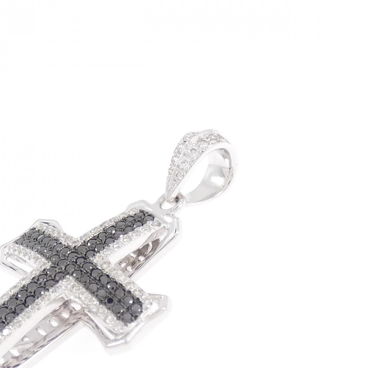 K18WG クロス ダイヤモンド ペンダント 0.42CT - メルカリ