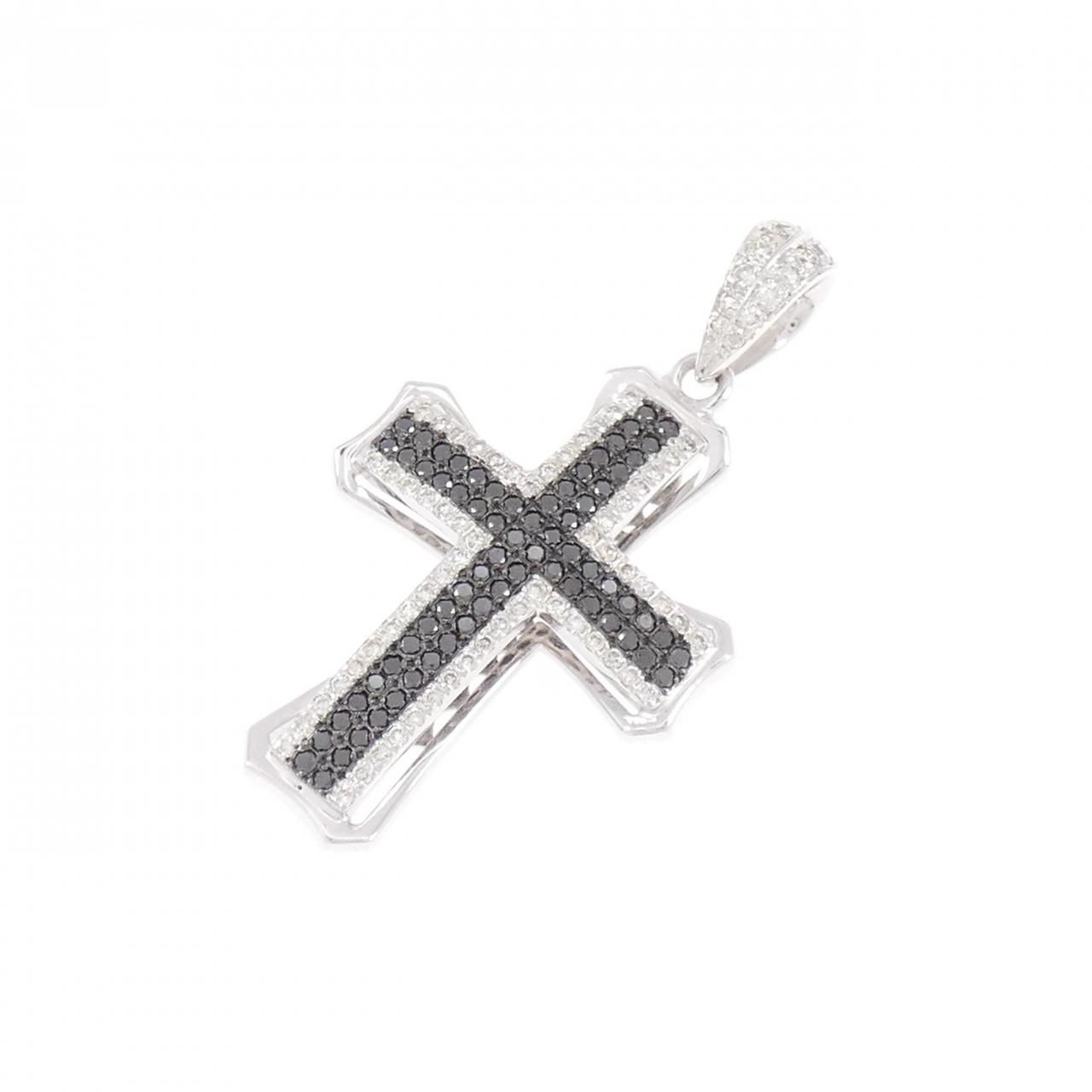 K18WG クロス ダイヤモンド ペンダント 0.42CT - メルカリ