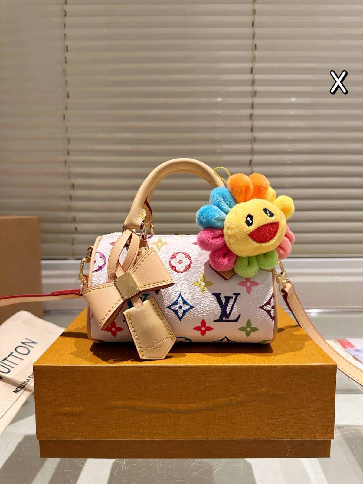 【今日特価】LV x Takashi Murakami White Multicolor Nano Speedy 16 ルイ・ヴィトン 村上隆 白三彩 ナノ スピーディ 16-WTO輸入3