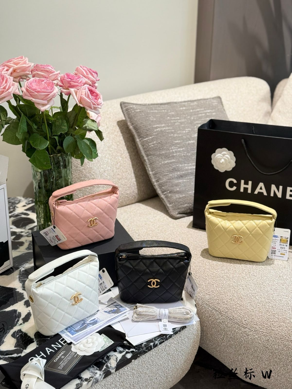 【今日特価】Chanel 25P Classic Logo Tote Bag チャネル 25P ラストラス大ロゴランチョン-WTO輸入1