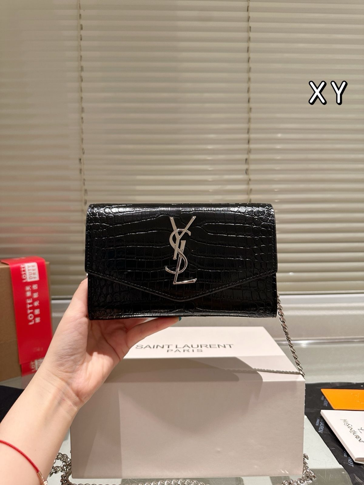 【今日特価】YSL WOC Chain Envelope Bag イヴ・サンローラン WOC チェーン エンベロープ バッグ