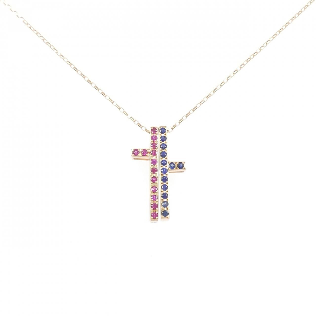 K18PG サファイヤ ネックレス 0.40CT
