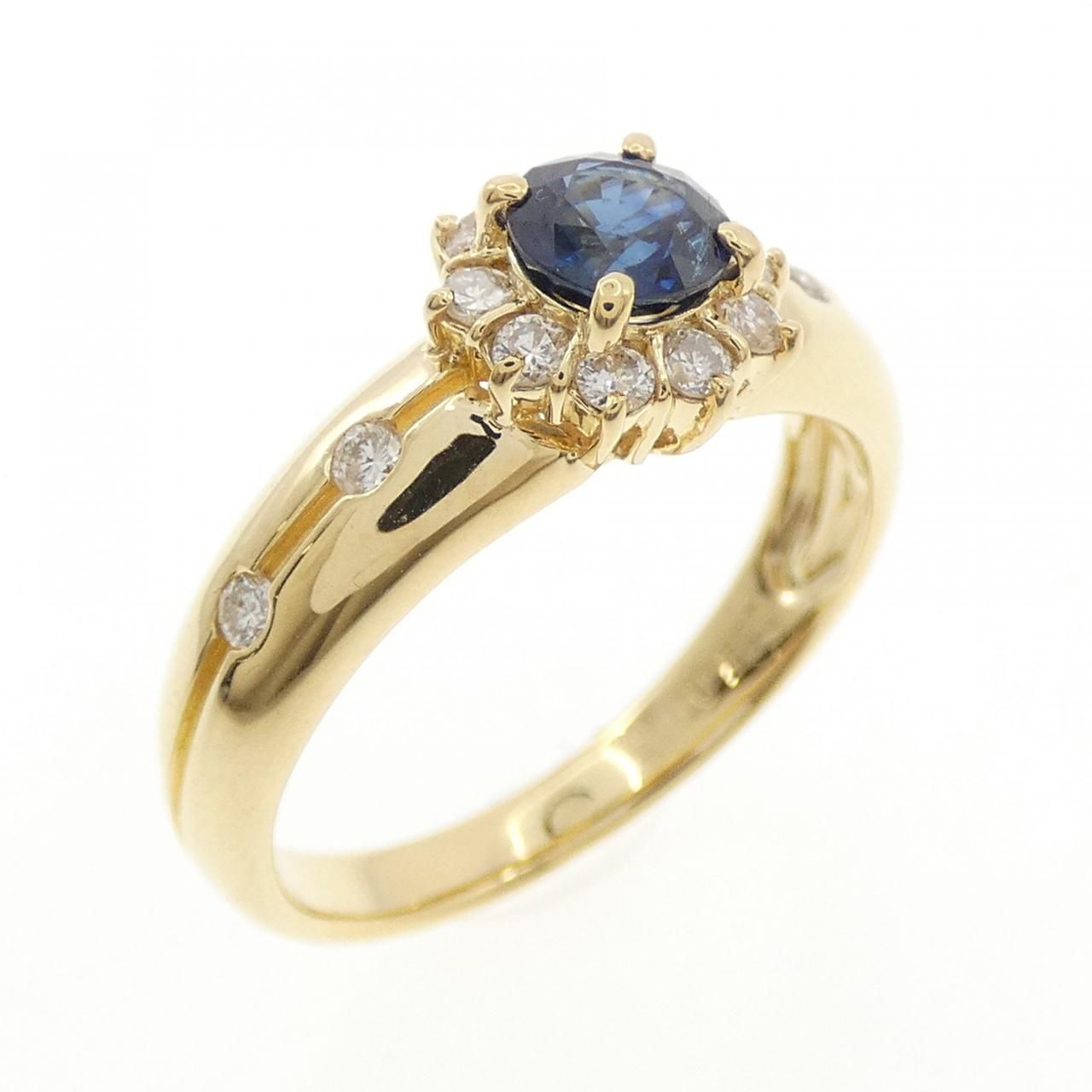 K18YG サファイヤ リング 0.34CT