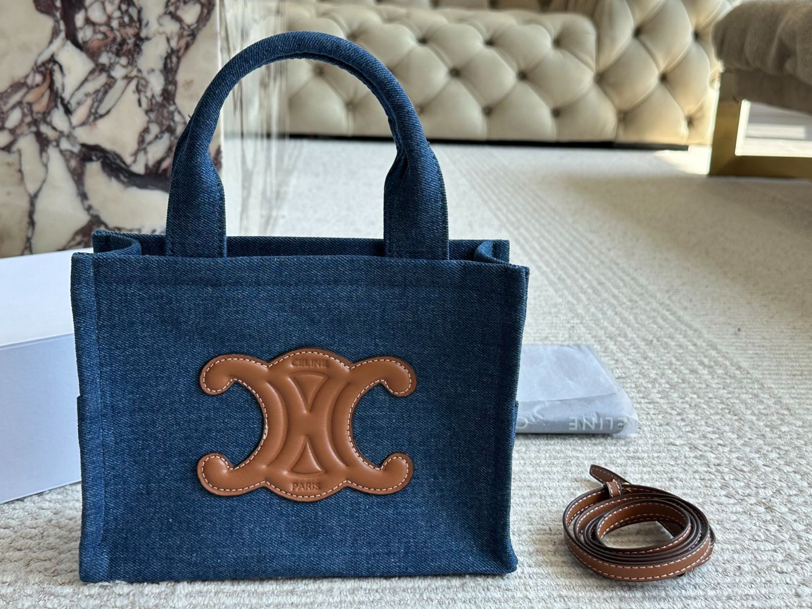 CELINE 2025 ショッパーバッグ - デニム素材 25×18cm [本日特価|新品未使用品]