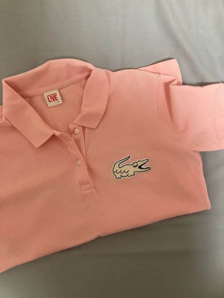LACOSTE ラコステ ライブ ピンク ピケ カラーTシャツ (ヴィンテージ)