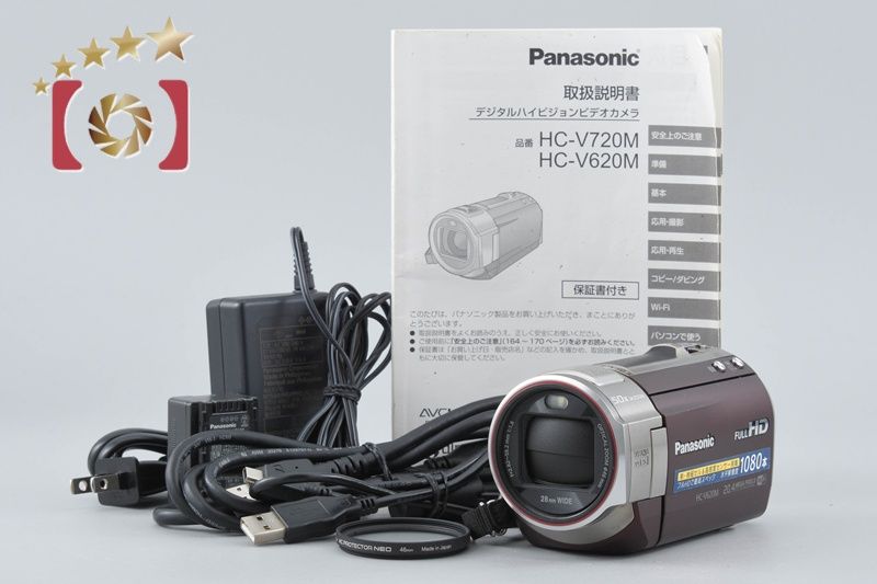 【中古】Panasonic パナソニック HC-V620M ブラウン デジタルハイビジョンビデオカメラ