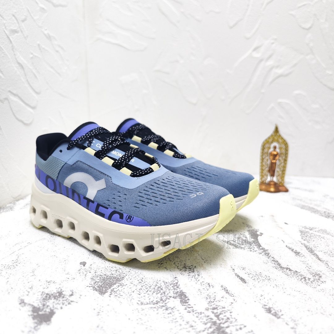 On Cloudmonster ランニングシューズ メンズ レディー オールシーズン スニーカー タウンユース ジョギング スポーツ トレーニング 軽量 靴 新品 未使用 ブルー