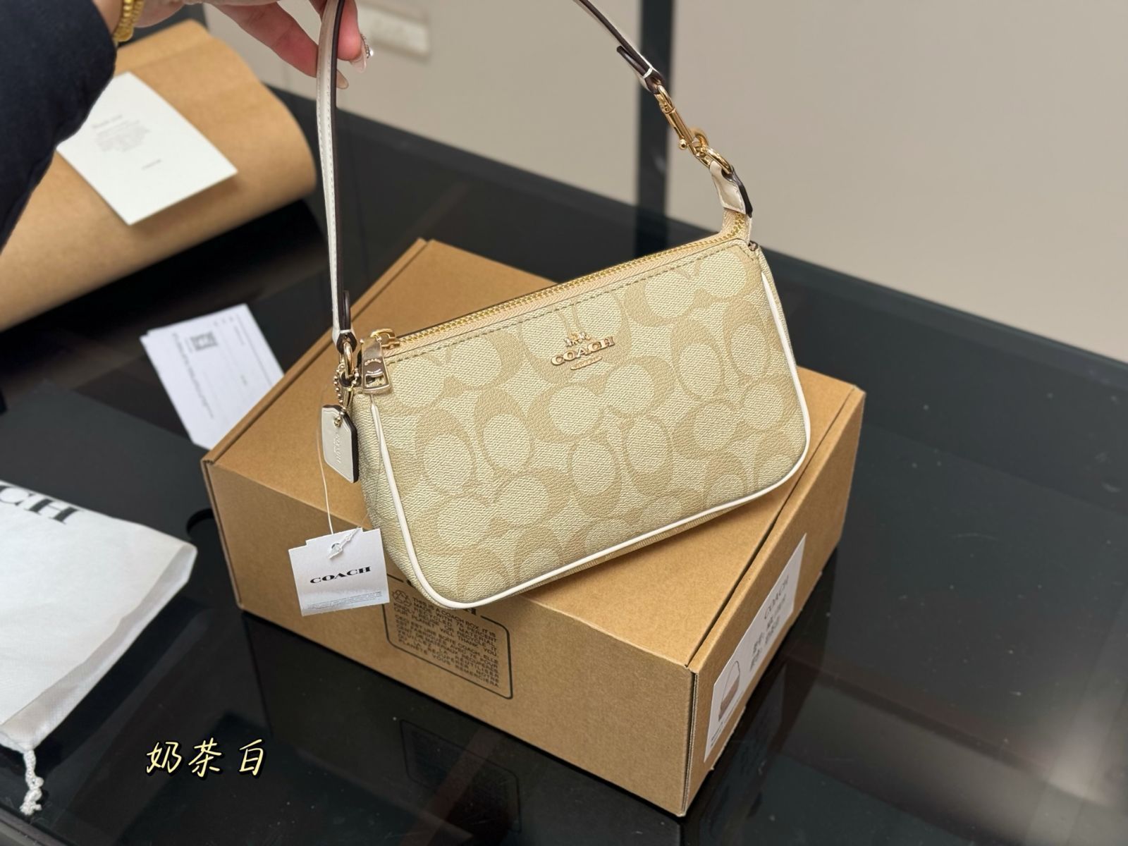 【今日特価】Coach Nolita 19 マージャンバッグ 19.12cm（??尺寸? 19cm×11.5cm×5cm）