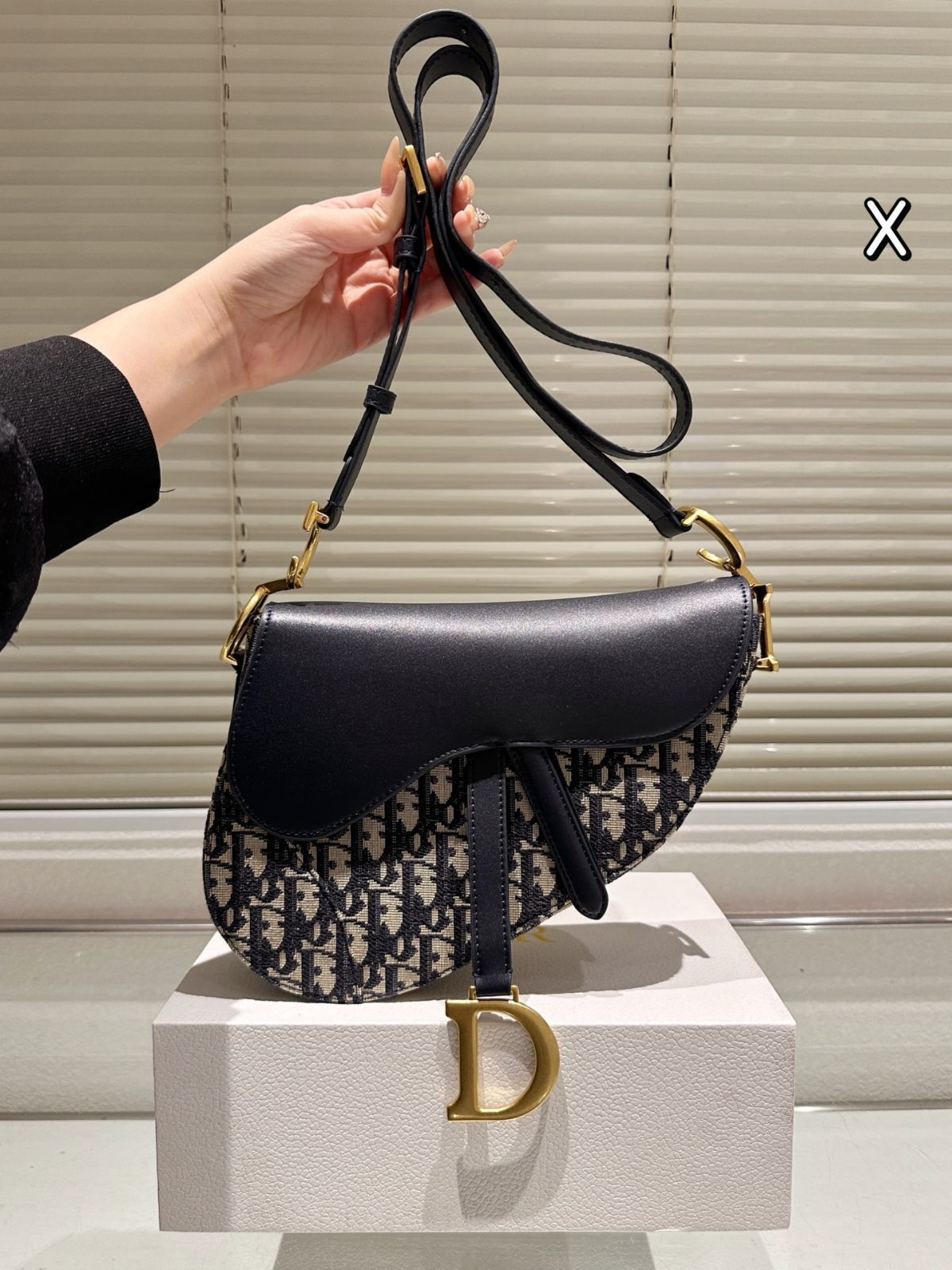 【今日特価】Dior Summer Wave2 Hb Blue Smooth Calfskin Flap Saddle Bag - ディオール Summer Wave2 Hb ブルー スムース カルフスキン フラップ サドル バッグ