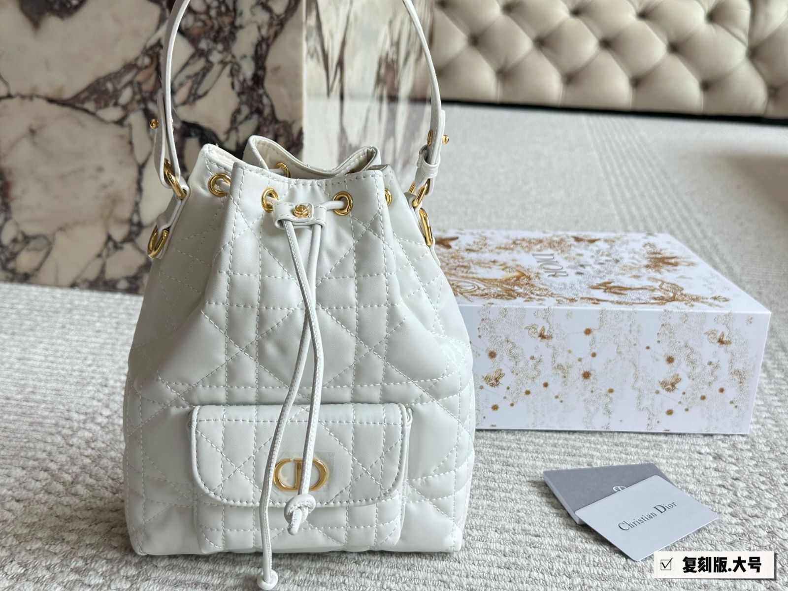 今日特価】DIOR CARO カロ バケツバッグ スモール （サイズ：20cm 